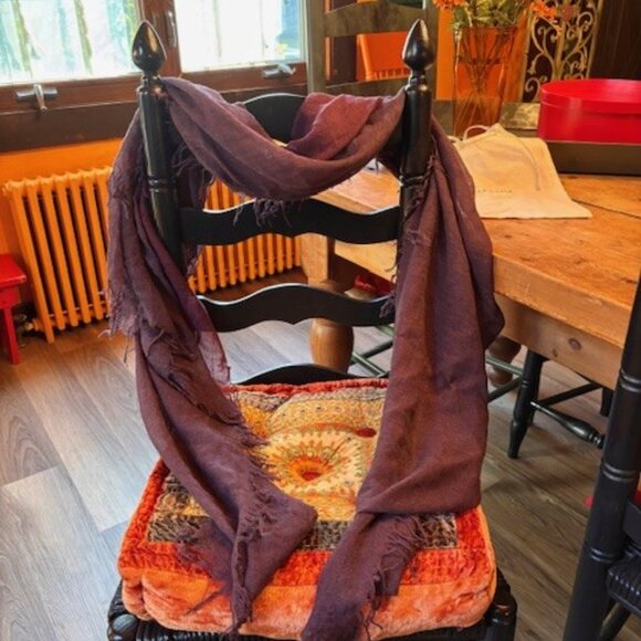 Chan Luu Cashmere and Silk Scarf ~ Aubergine ombré - Picture 3 of 3